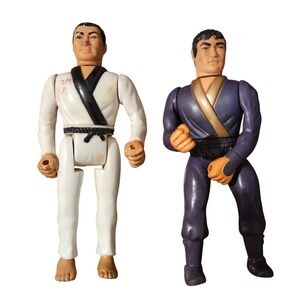 Vintage 1984 Remco Karate Kid Action Figures Lot of 2 Martial Arts Kung Foo